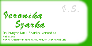 veronika szarka business card